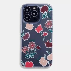 Coach Clear iPhone 14 Pro Case In Winter Blossom Print - Brand New In Box